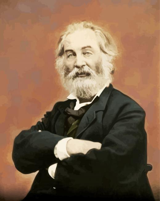 Poet Walt Whitman paint by number