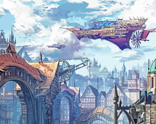 Steampunk City paint by number