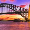 Sydney Harbour Bridge Sunset paint by number