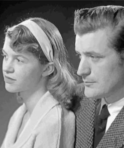 Sylvia Plath And Her Husband paint by number