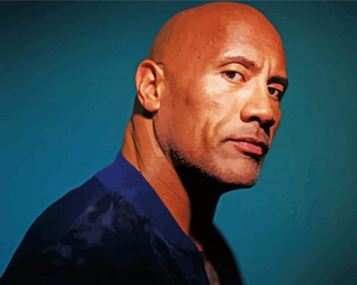 The Actor Dwayne Johnson paint by number