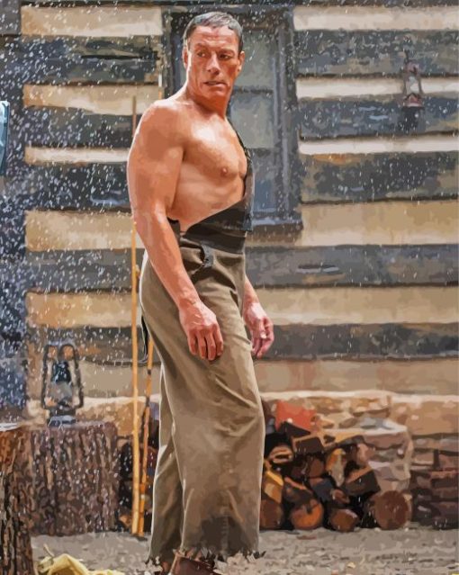 The Belgian Actor Van Damme paint by number
