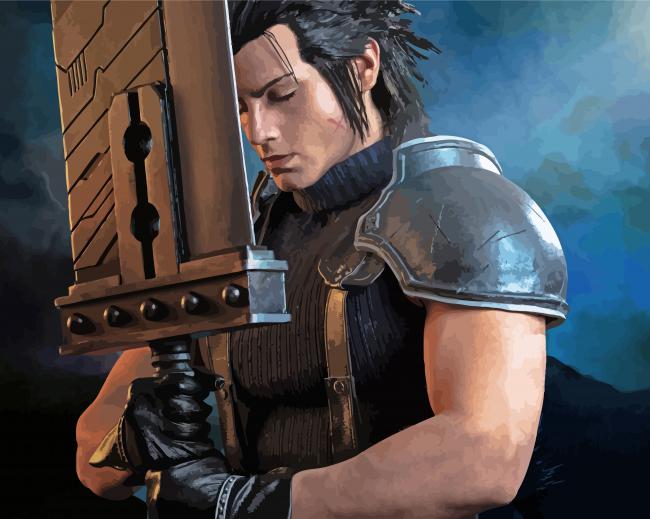 The Final Fantasy Character Zack Fair paint by number