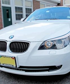 White BMW 535i Car paint by number