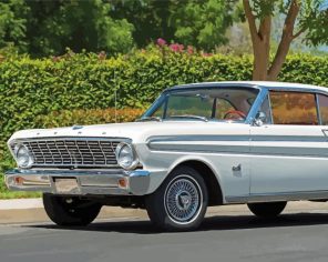 White Ford Falcon paint by number
