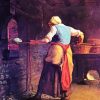 Woman Baking Bread By Jean Francois Millet paint by number