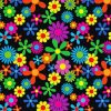 Colorful Hippie Flowers paint by number