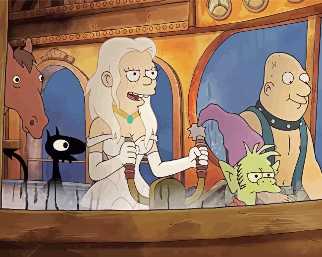 Disenchantment Characters paint by number