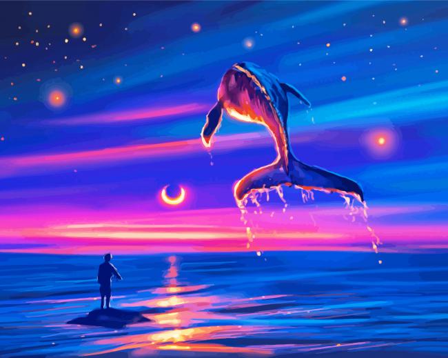 Fantasy Humpback Whale paint by number