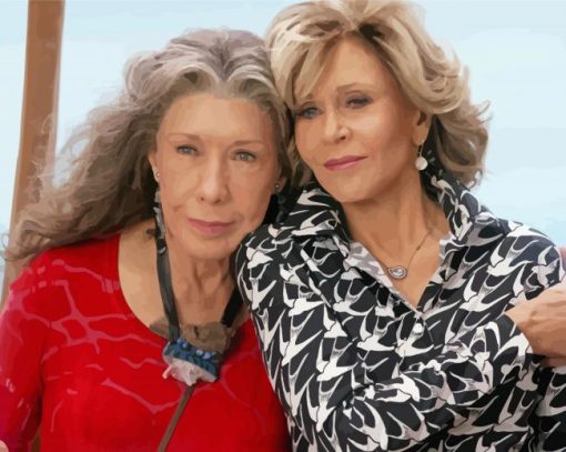 Grace And Frankie Serie Characters paint by number