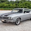 Grey 1969 Chevy Chevelle paint by number