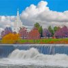 Idaho Falls Temple paint by number