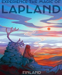 Lapland Finland Poster paint by number