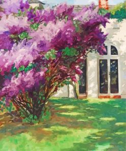 Lilac Tree Art paint by number