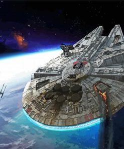 Millennium Falcon Star Wars paint by number