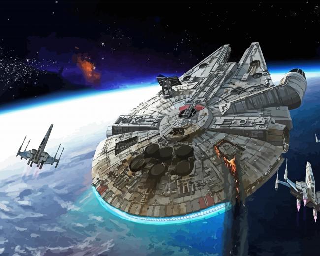 Millennium Falcon Star Wars Paint by Numbers 
