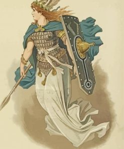 Norse Mythology Traditional Valkyrie By Carl Doepler paint by number