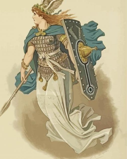 Norse Mythology Traditional Valkyrie By Carl Doepler paint by number