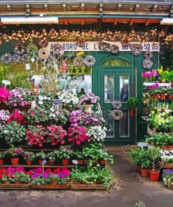 Paris Flower Shop paint by number