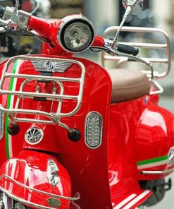 Red Lambretta paint by number