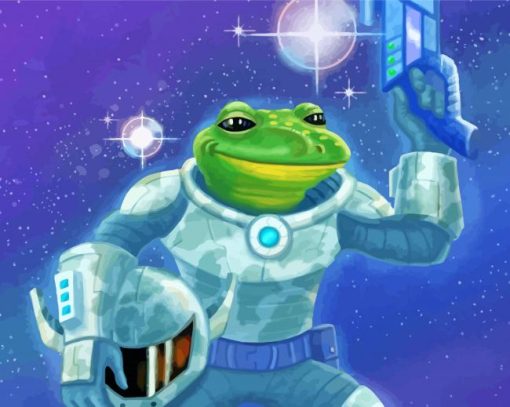 Space Frog paint by number