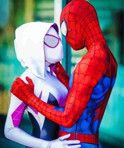 Spider Man And Spider Gwen paint by number