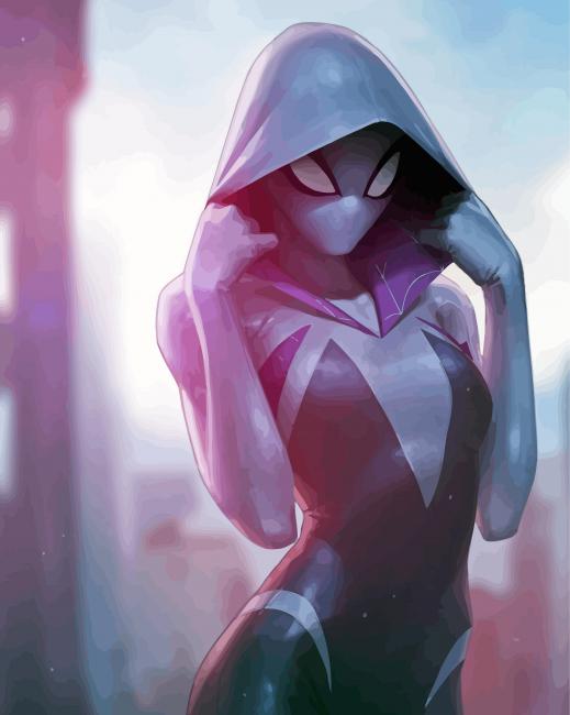 Spider Gwen Stacy paint by number