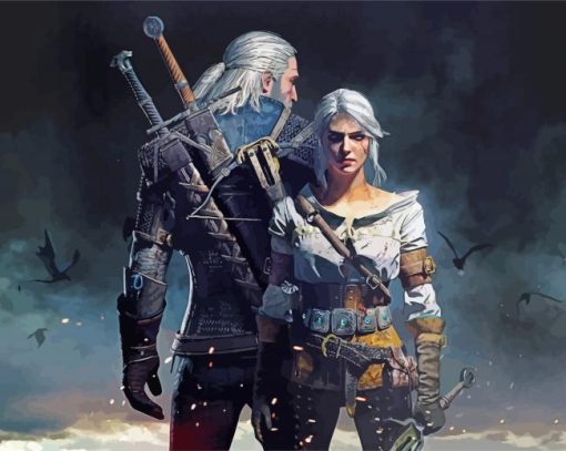 Video Game The Witcher Wild Hunt paint by number
