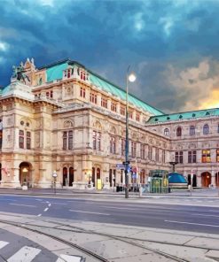 Vienna State Opera Austrian Alps paint by number