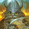 Viking Cat paint by number
