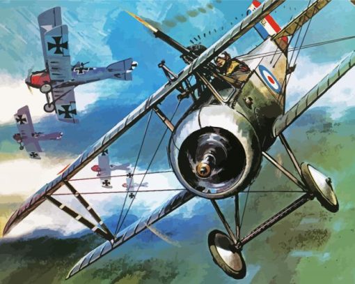 World War Dogfight paint by number