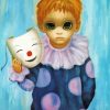 Big Eyed Kid Clown paint by number