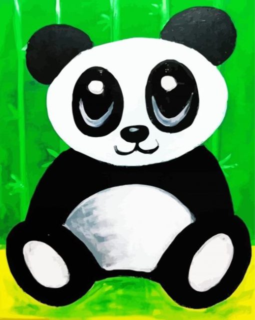 Aesthetic Cute Panda paint by number