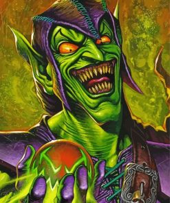 Evil Green Goblin paint by number