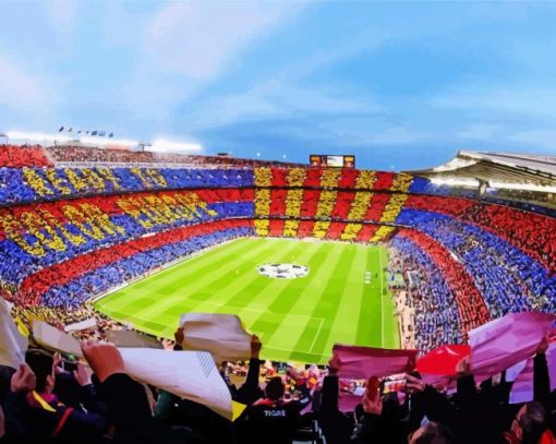 Football Stadium Camp Nou paint by number