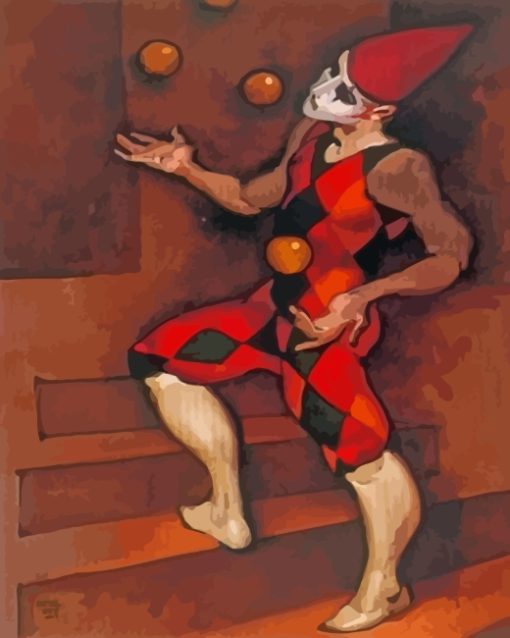 Juggling Clown paint by number
