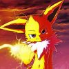 Pokemon Flareon paint by number