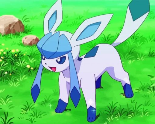 Pokemon Glaceon paint by number