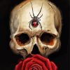 Rose Skull paint by number