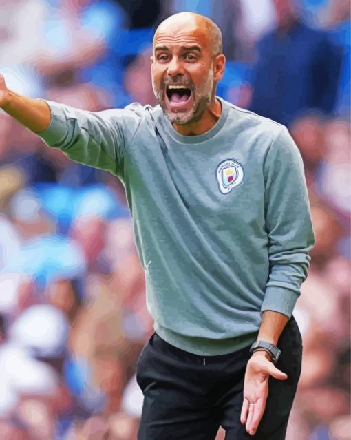 The Spanish Footballer Pep Guardiola paint by number