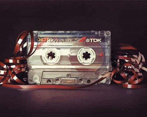 Vintage Cassette Tape paint by number