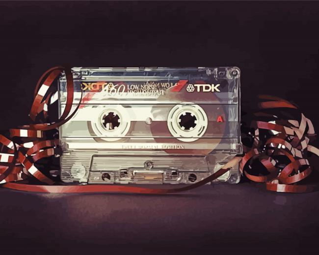 Vintage Cassette Tape paint by number
