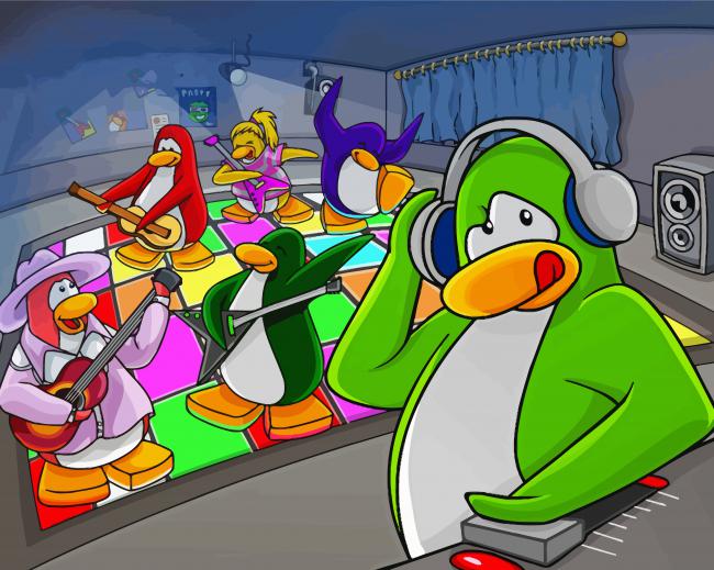 Club Penguin paint by number