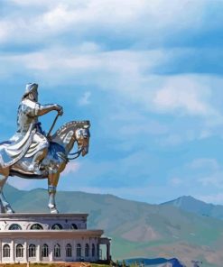 Chinggis Khaan Statue Complex paint by number