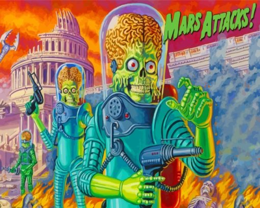 Mars Attack Poster paint by number