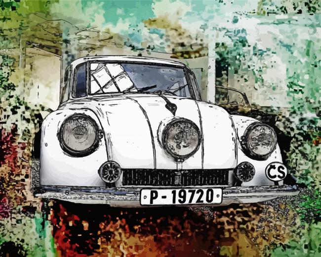 Tatra Car Art paint by number