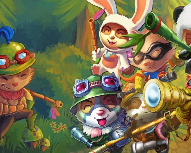 Teemo And His Friends paint by number