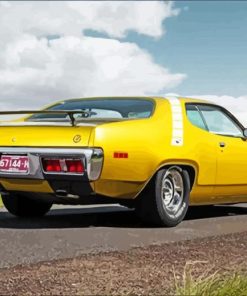 Yellow 1971 Road Runner Car paint by number