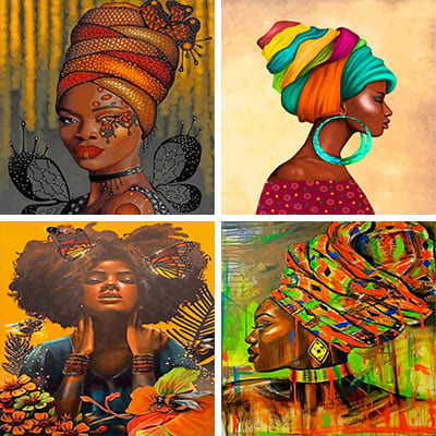 Black Woman Paint By numbers