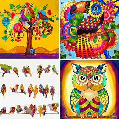 Colorful Birds Paint By numbers